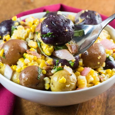 Little Potato Charred Corn Salad