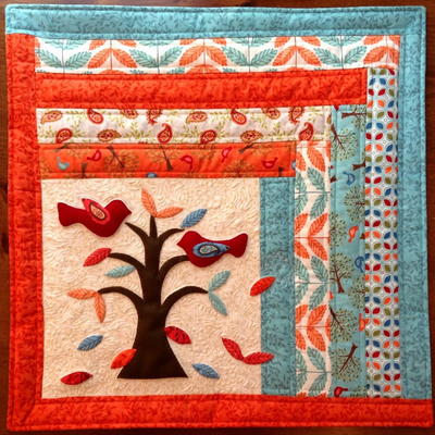 Family Tree Quilted Pillow