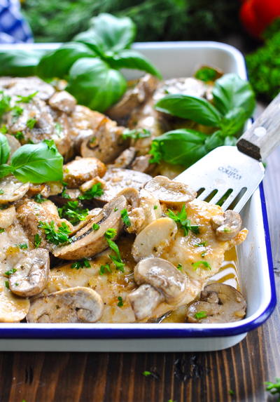 Dump-and-Bake Chicken and Mushrooms