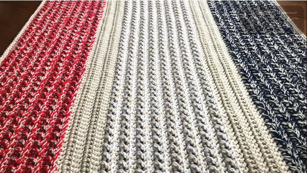 Easy Cross Stitch Crochet Lap Blanket