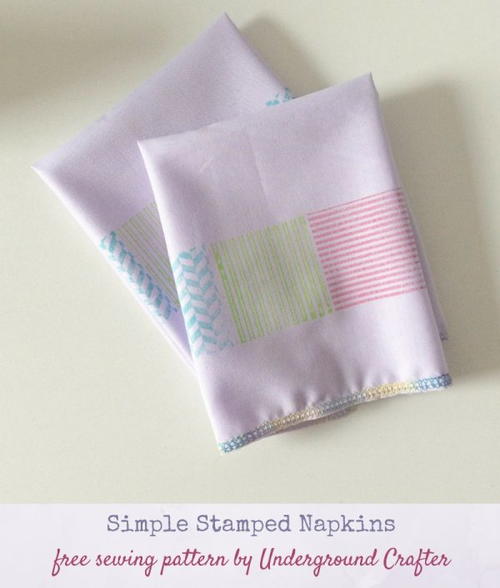 Simple Stamped Napkins
