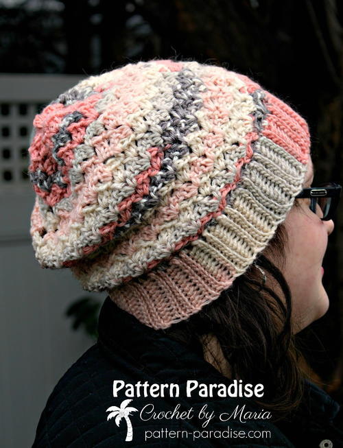 Free Crochet Pattern: Waves of Warmth Slouch - Pattern Paradise