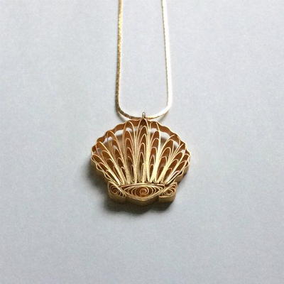 Quilled Scallop Shell Necklace