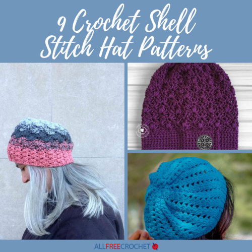 9 Crochet Shell Stitch Hat Patterns | AllFreeCrochet.com