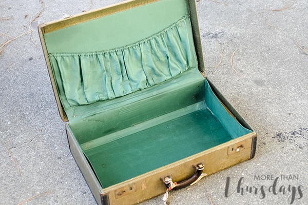 Vintage Suitcase Turned Portable Suitcase Bar