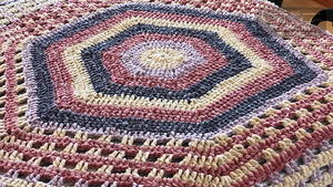 Large Hexagon Crochet Throw Pattern