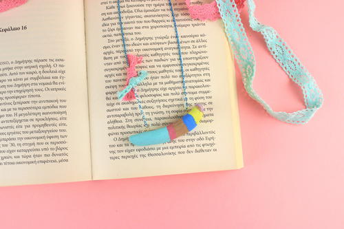 Summer Painted Driftwood Necklace