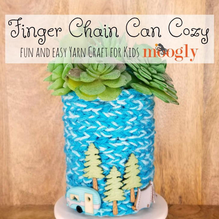 Finger Chain Can Cozy: Yarn Craft for Kids (And Adults) | FaveCrafts.com