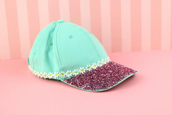 Summer Baseball Hat with Glitter