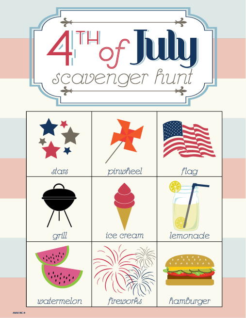 Printable 4th of July Decorations & Activities