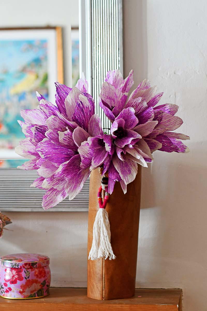 Giant Boho Crepe Paper Flowers | AllFreePaperCrafts.com