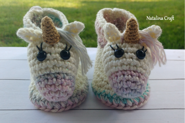 Unicorn Baby Booties