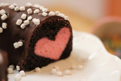 Hot Chocolate Heart Cake
