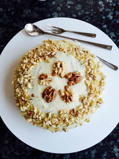 Carrot, Chia Seeds and Ginger Cake