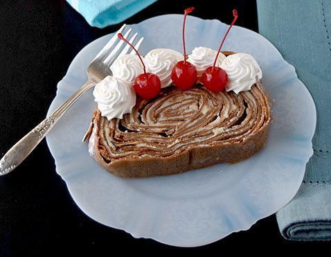 Chocolate Crepe Cake Roll