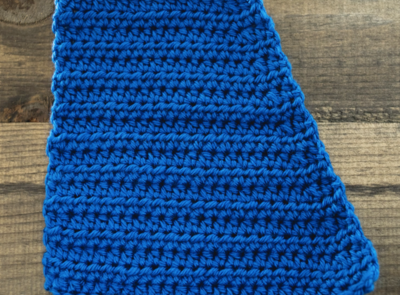 How to Crochet Two Half Double Stitches Together into a Decrease Stitch Left-Handed