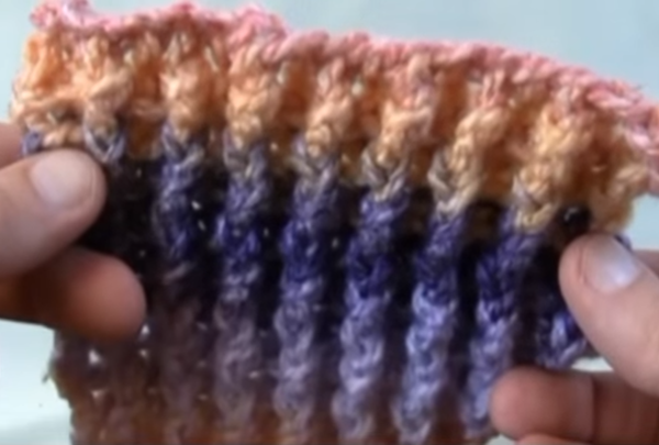 How to Crochet a Single Rib Stitch Left-Handed