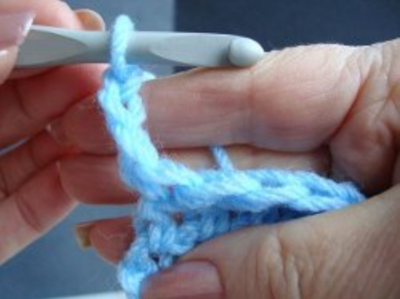 How to Crochet Left Handed Treble Crochet Stitch