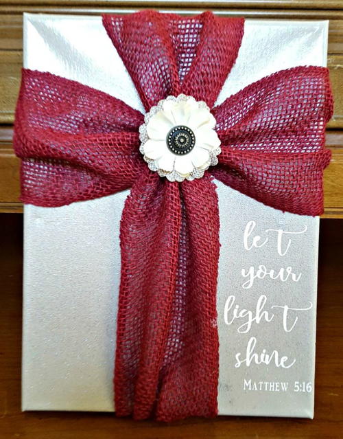 Gorgeous Burlap Ribbon Cross