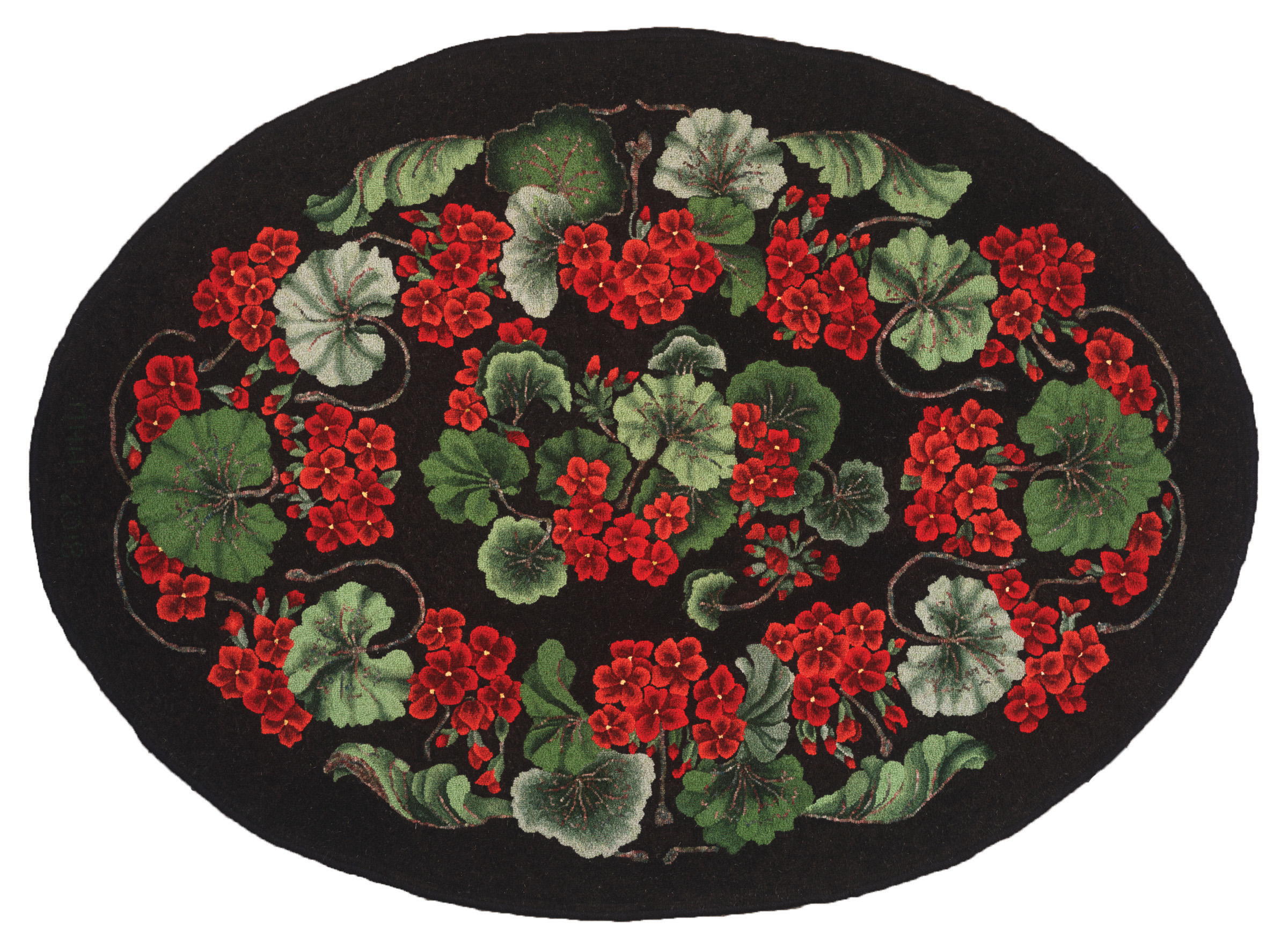 Geranium Oval | rughookingmagazine.com