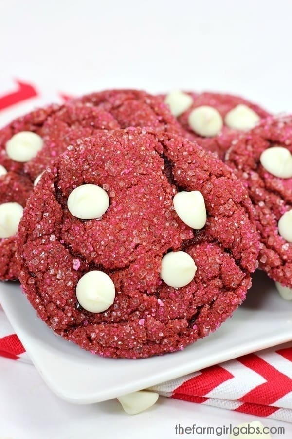 Red Velvet Cake Mix Cookies