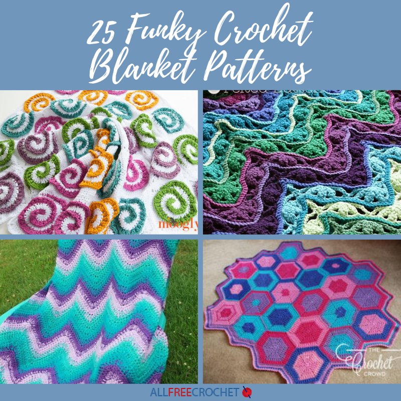 25 Funky Crochet Blanket Patterns | AllFreeCrochet.com