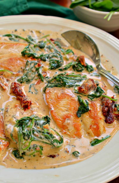 One Skillet Creamy Tuscan Chicken