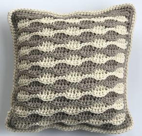 Wavy Striped Crochet Pillow Pattern