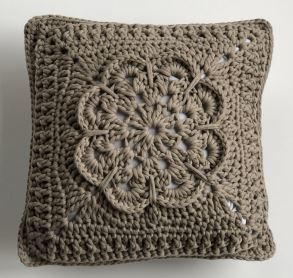 Decorative Flower Crochet Pillow Pattern