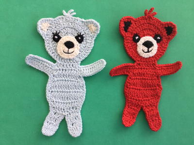 Teddy Bear Crochet Appliqué