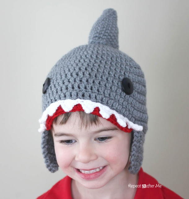 Crochet Shark Baby Hat