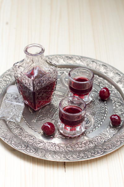 Homemade Sour Cherry Liqueur