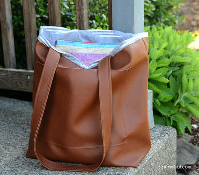 Faux Leather Sewing Bag