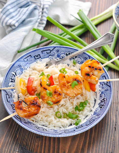 Honey Sesame Grilled Shrimp Skewers