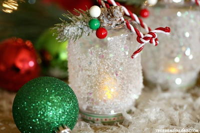 DIY Snowy Lantern Ornament