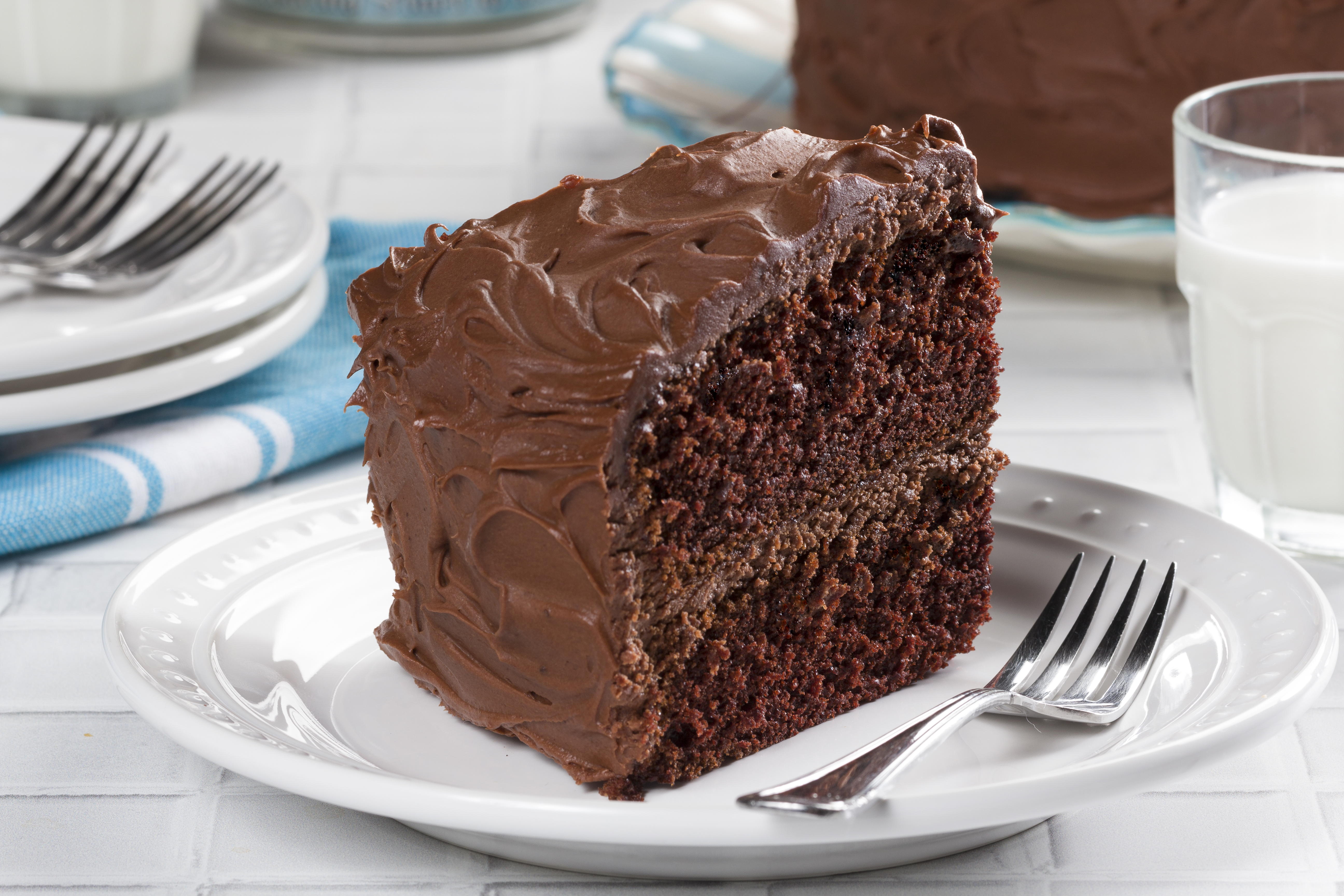 Double Chocolate Layer Cake | MrFood.com