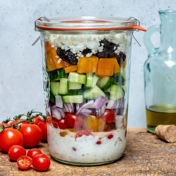 Greek Mason Jar Salad