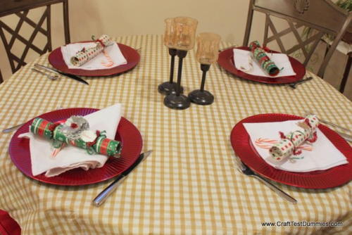 English Christmas Cracker Place Settings