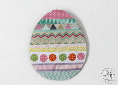 Washi Tape Easter Egg Wall Hanging Craft