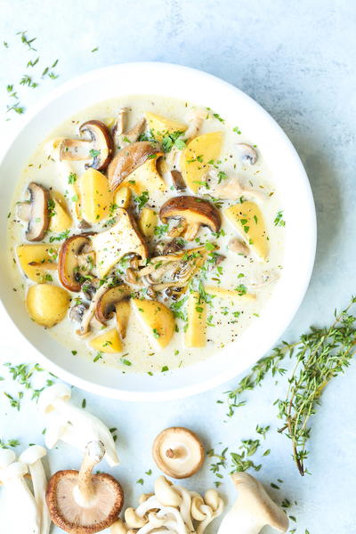 Restaurant Style Mushroom Potato Chowder