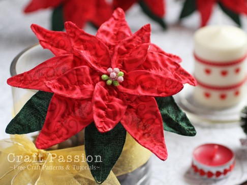 Gorgeous Fabric Poinsettia