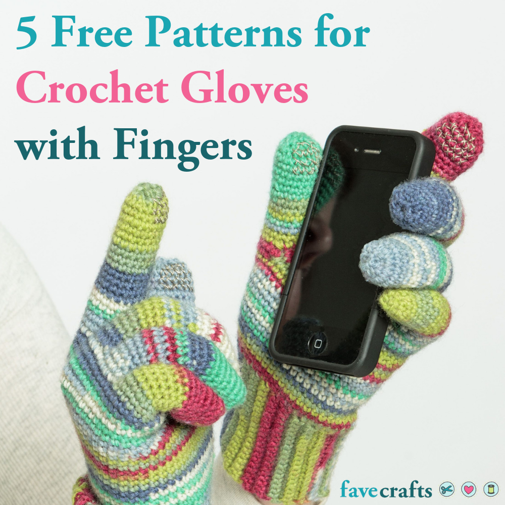 Download Crochet Gloves with Fingers (5 Free Patterns) | FaveCrafts.com