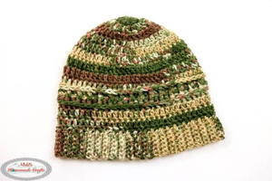 Men's Forest Camouflage Crochet Beanie
