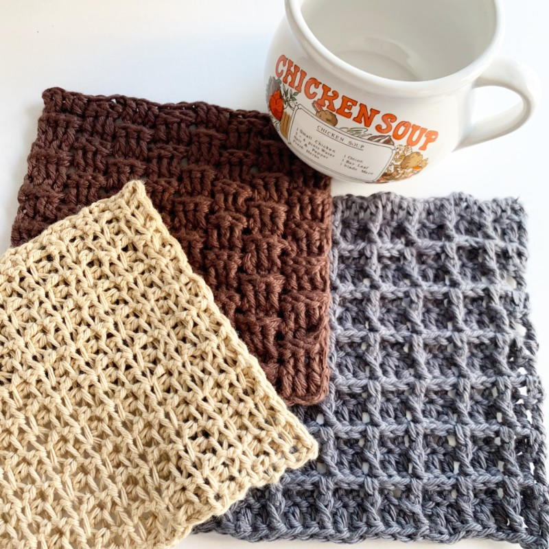 V Stitch Dishcloth