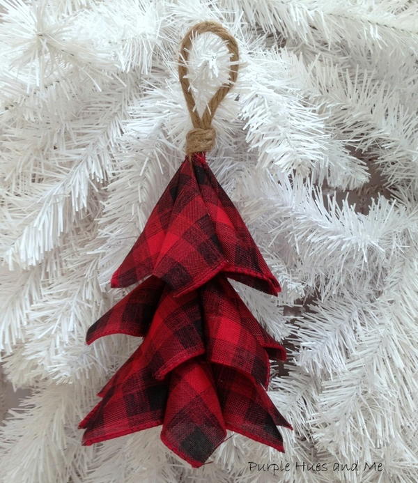 Buffalo Plaid Ribbon Tree Ornament