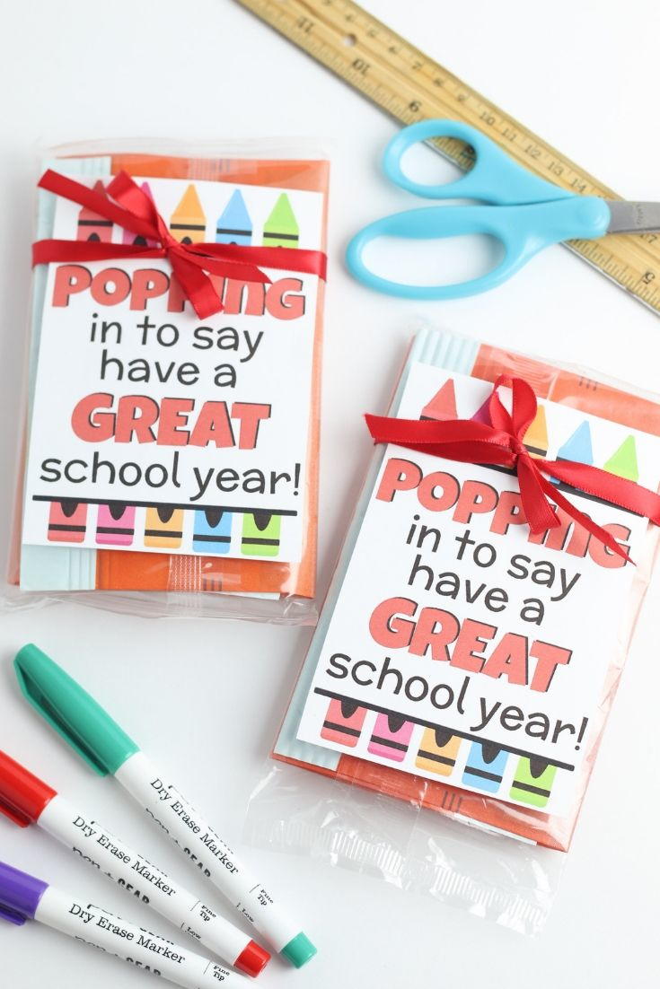 Printable Just Poppin Back To School Teacher Gift | FaveCrafts.com