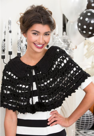 Black Beauty Crochet Cape