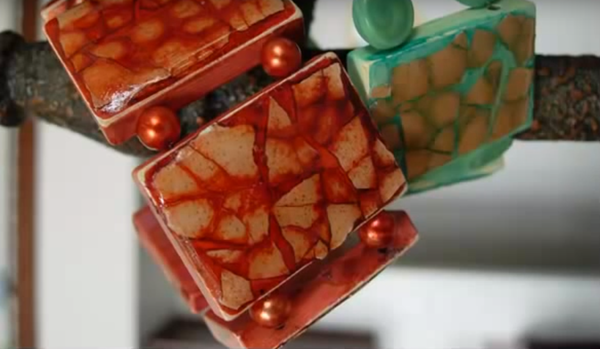 Vintage Inspired Eggshell Mosaic Bracelets