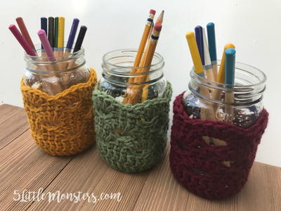 Fabulous Fall Crochet Mason Jar Covers