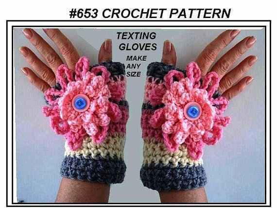 Floral Fingerless Texting Gloves